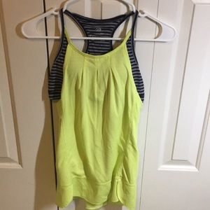 Running tank top w built in sports bra